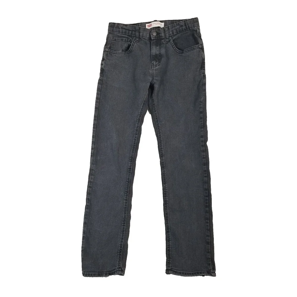 Levi's 511 jeans youth size 16 28 x 30 skinny straight black stretch denim pants